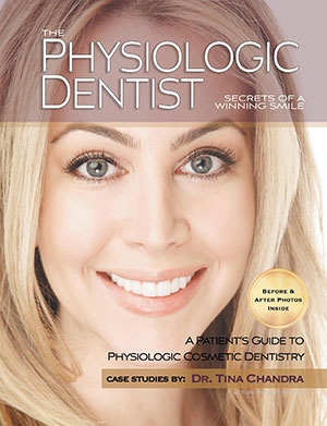 A book cover for  The Physiological Dentist  featuring a woman s face, with text that includes the title of the book and information about its contents.